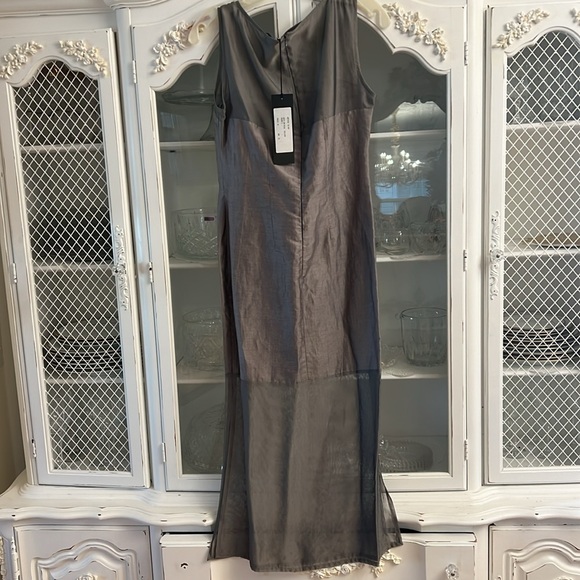 Grey linen made in Italy sheath dress. - Picture 8 of 8